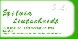 szilvia lintscheidt business card